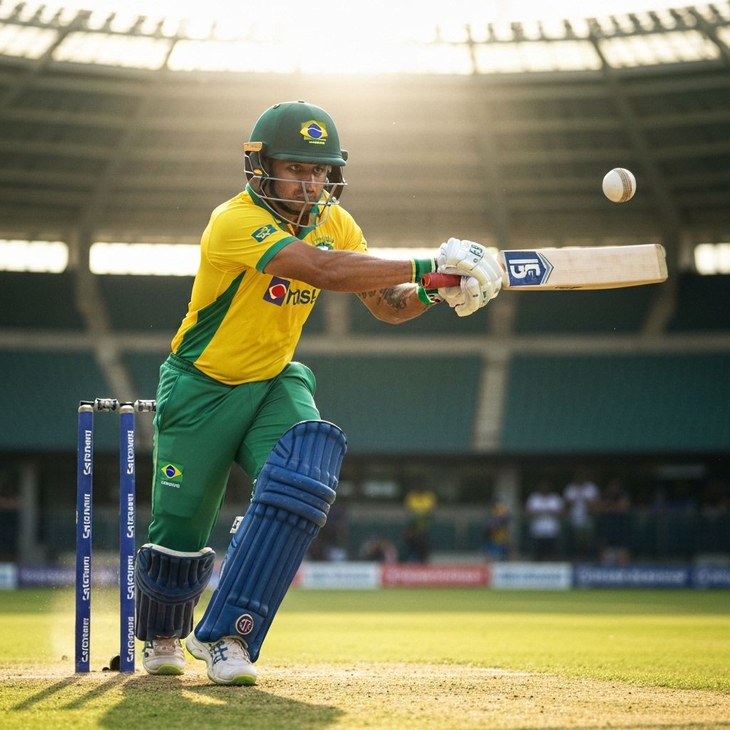 Jogador de cricket em ação